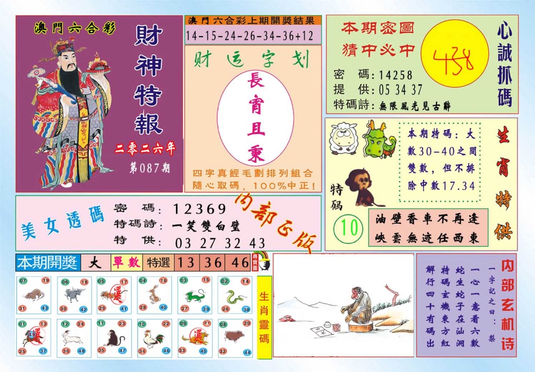 087期财神特报[图]