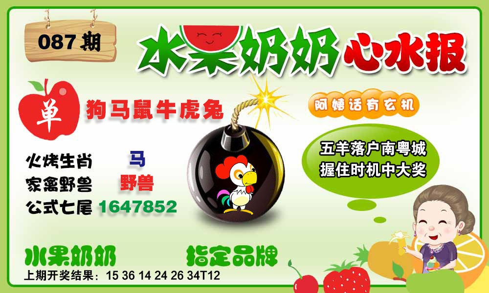 087期水果心水报[图]